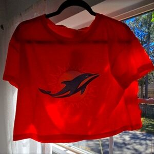 NFL foco dolphins crop top